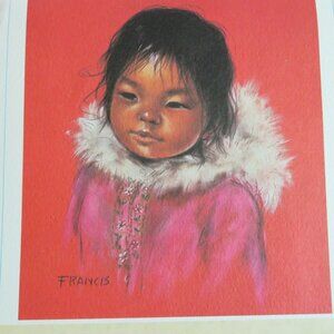 Set of 6 Unique Different Dorothy Francis Inuit Art Prints Not Framed (242V)